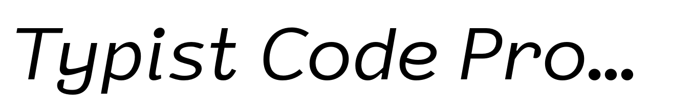 Typist Code Prop Medium Italic